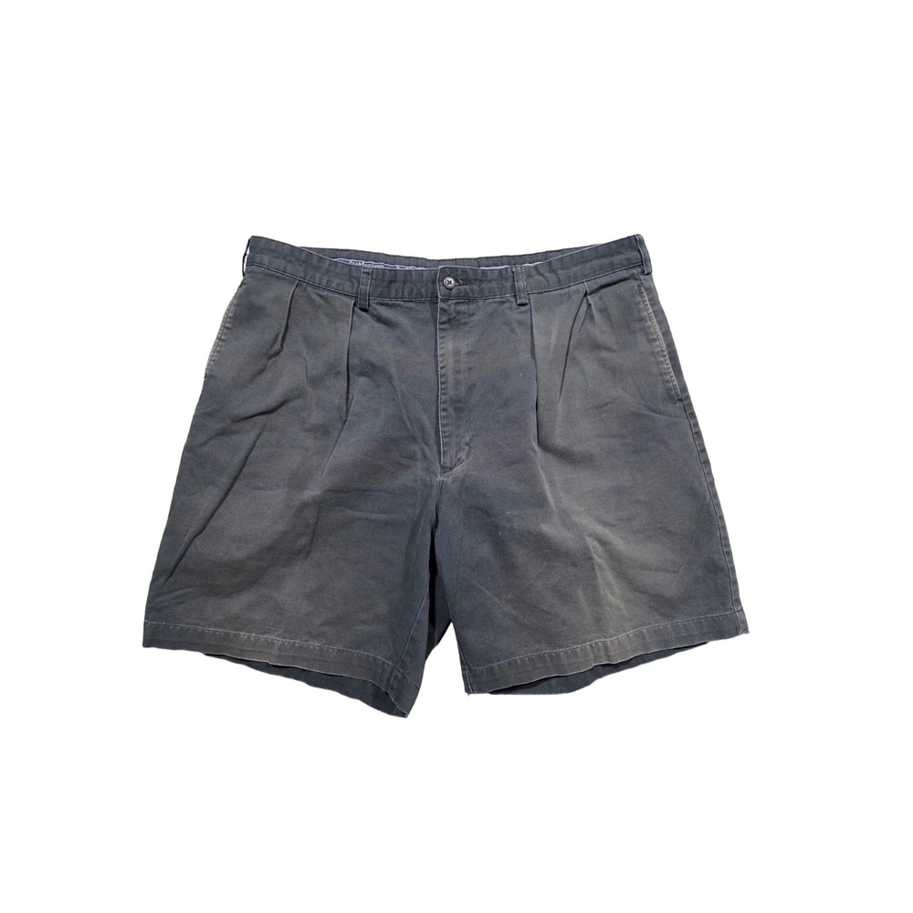 VTG Polo Ralph Lauren Tyler Shorts Pleated Faded Charcoal Black Men Size 40/ W38